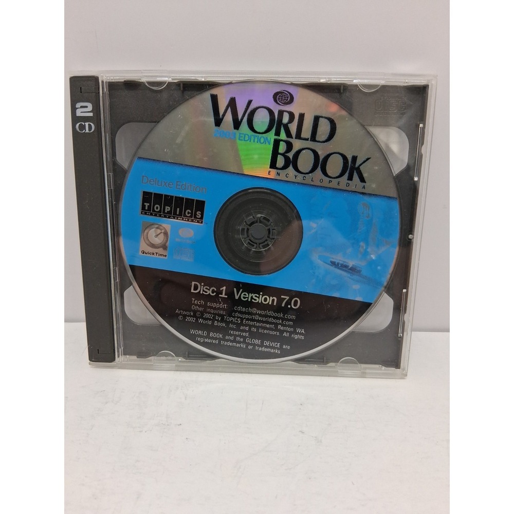 2003 Edition World Book Encyclopedia 2 Disc Cd Rom